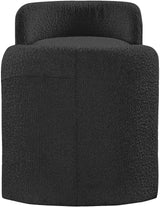Peyton Black Boucle Fabric Bench - Ella Furniture