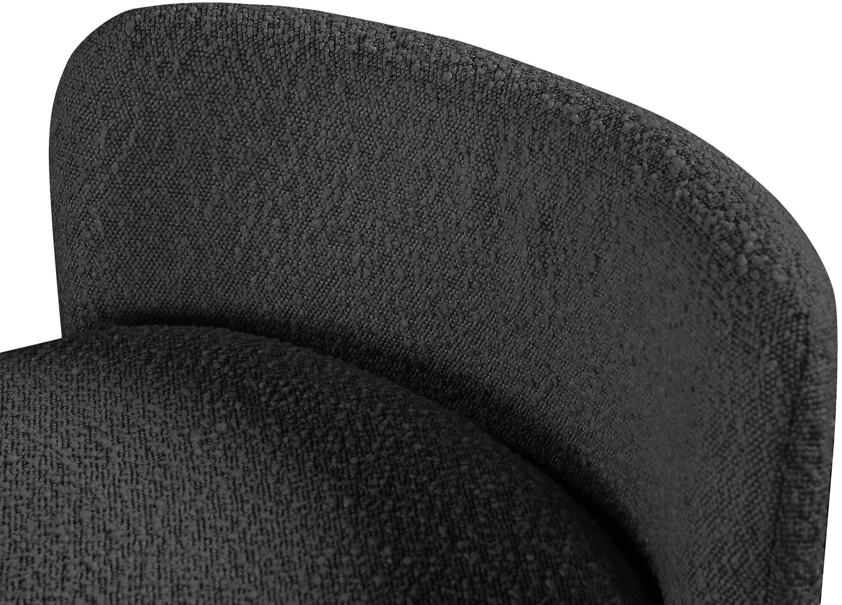 Peyton Black Boucle Fabric Bench - Ella Furniture