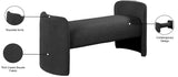 Peyton Black Boucle Fabric Bench - Ella Furniture