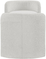 Peyton Cream Boucle Fabric Bench - Ella Furniture