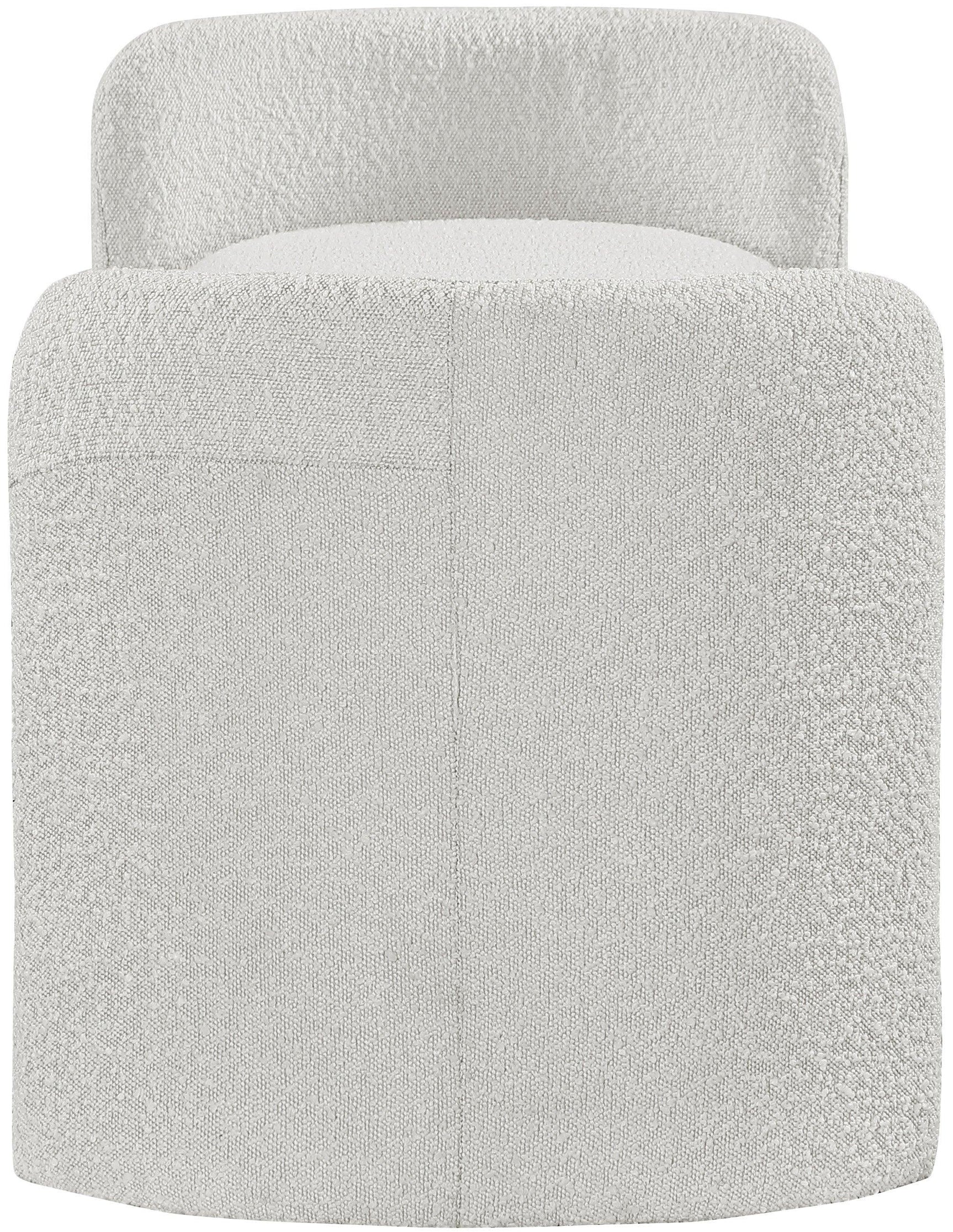 Peyton Cream Boucle Fabric Bench - Ella Furniture