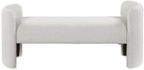 Peyton Cream Boucle Fabric Bench - Ella Furniture