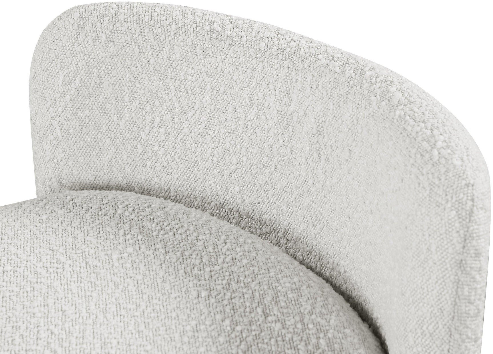 Peyton Cream Boucle Fabric Bench - Ella Furniture