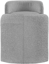 Peyton Grey Boucle Fabric Bench - Ella Furniture