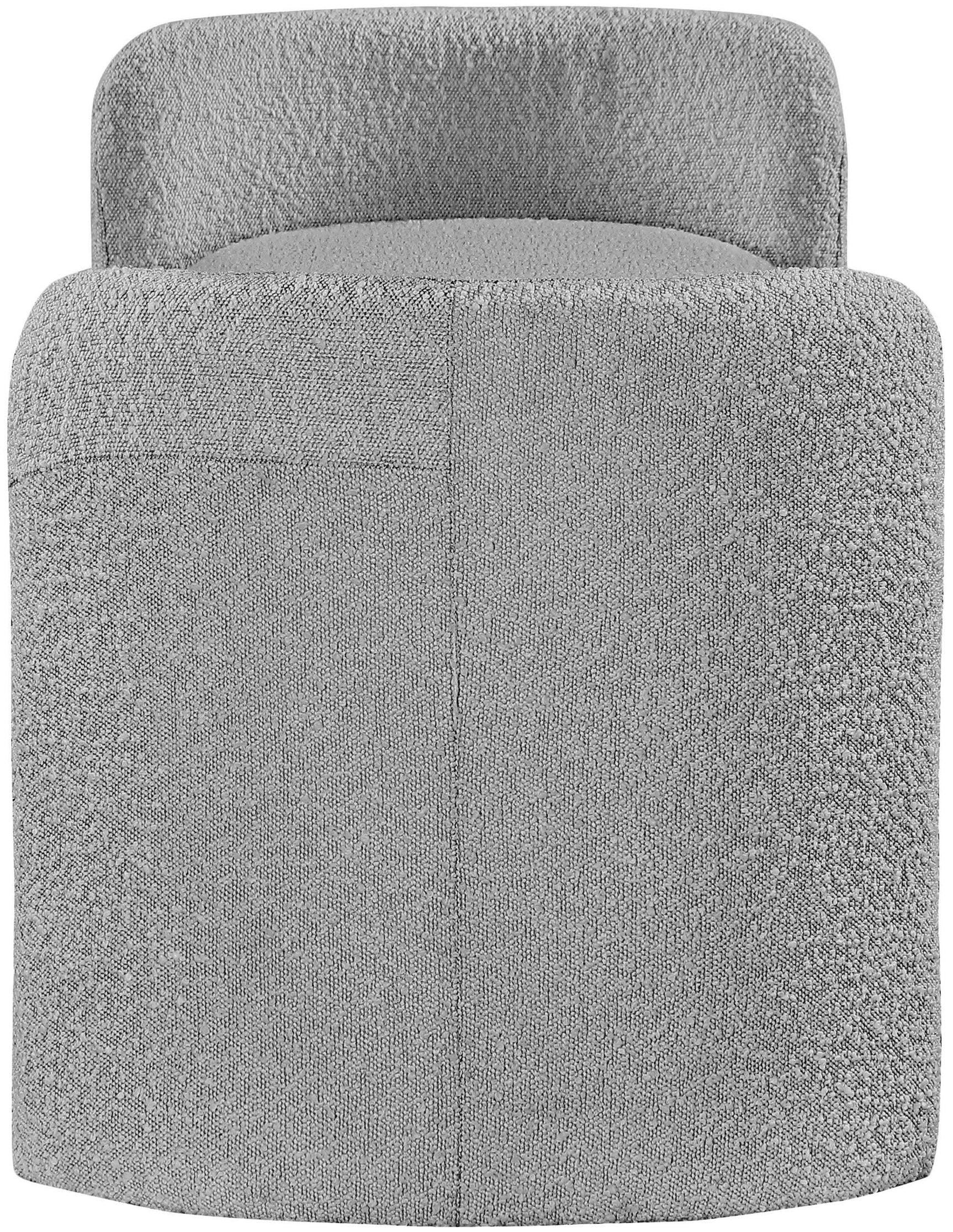 Peyton Grey Boucle Fabric Bench - Ella Furniture