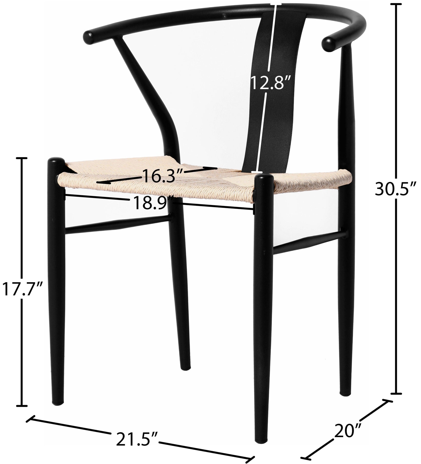 Beck Black Dining Chair - Ella Furniture