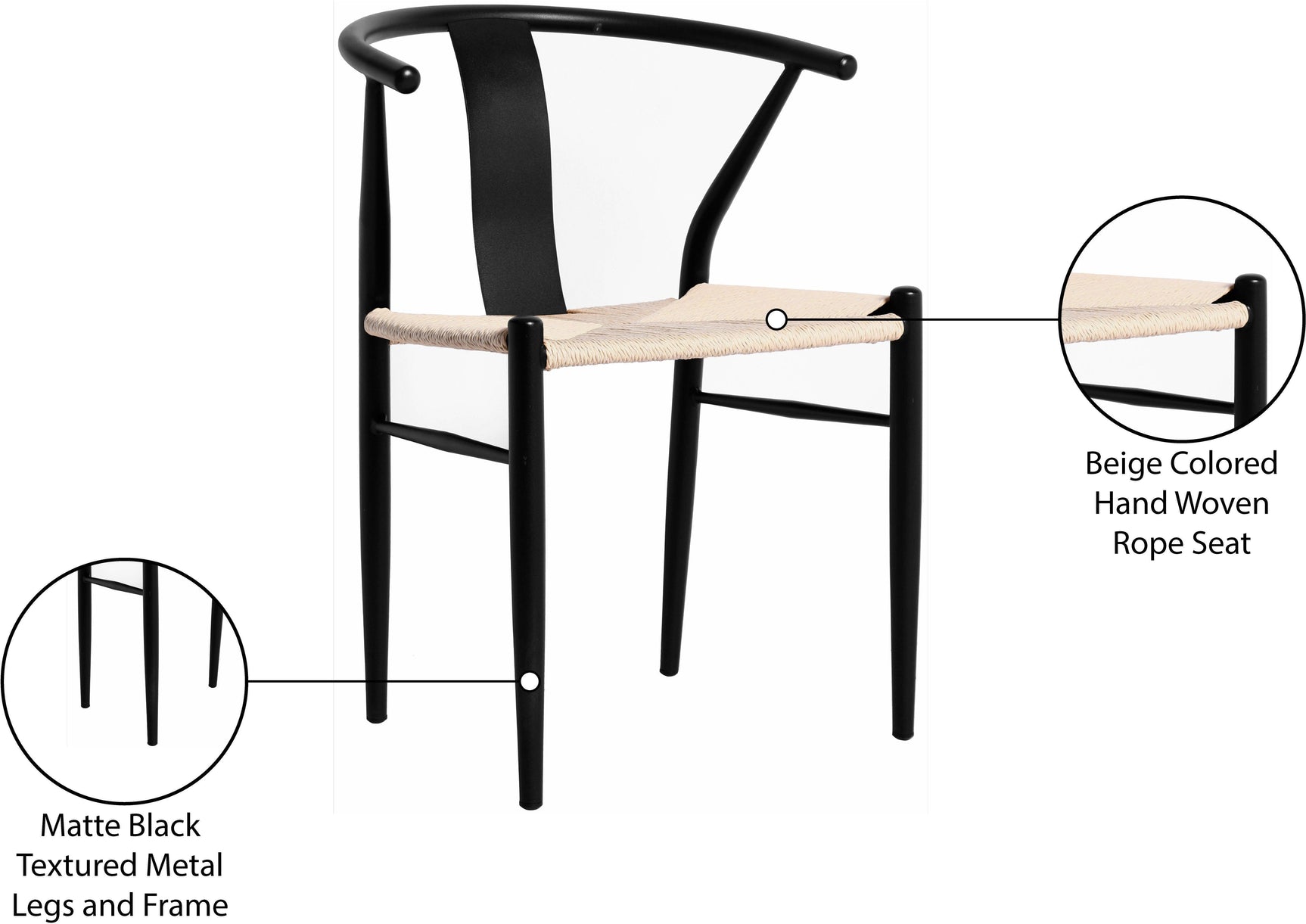 Beck Black Dining Chair - Ella Furniture