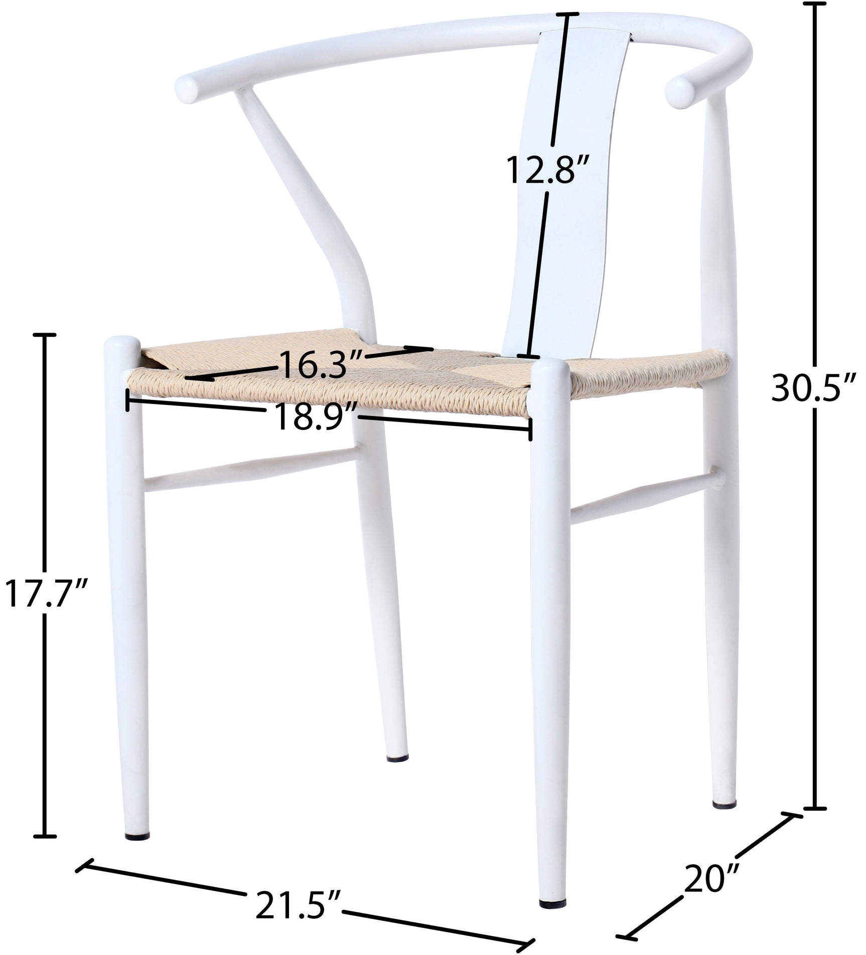 Beck White Dining Chair - Ella Furniture
