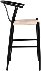Beck Black Stool - Ella Furniture