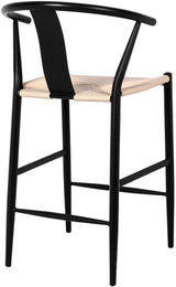 Beck Black Stool - Ella Furniture