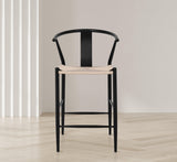 Beck Black Stool - Ella Furniture