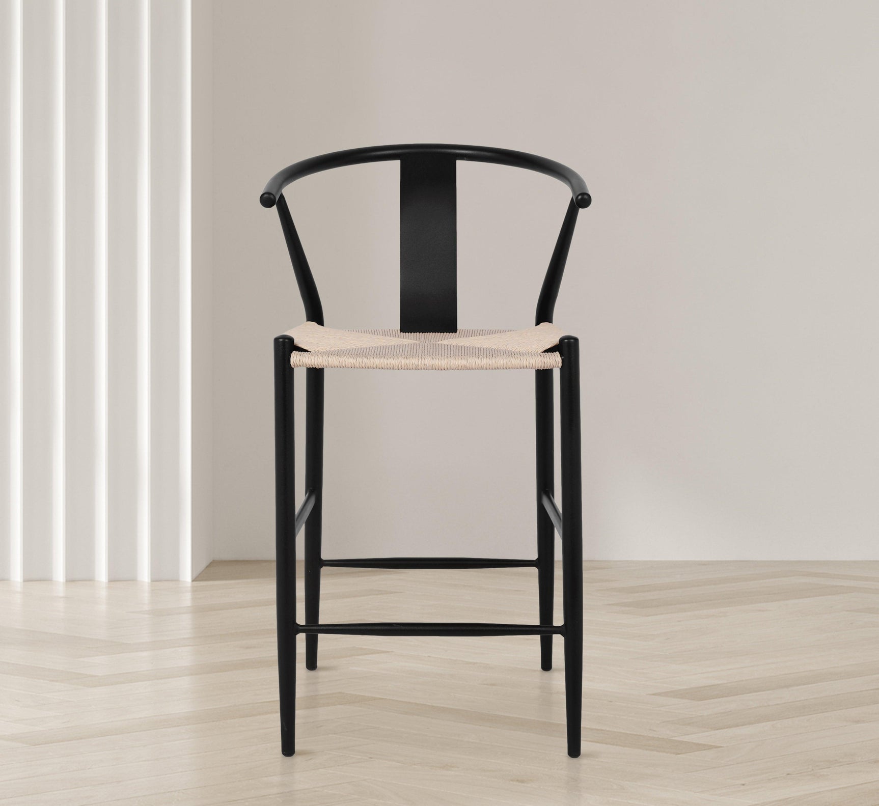 Beck Black Stool - Ella Furniture