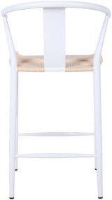 Beck White Stool - Ella Furniture