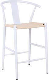 Beck White Stool - Ella Furniture