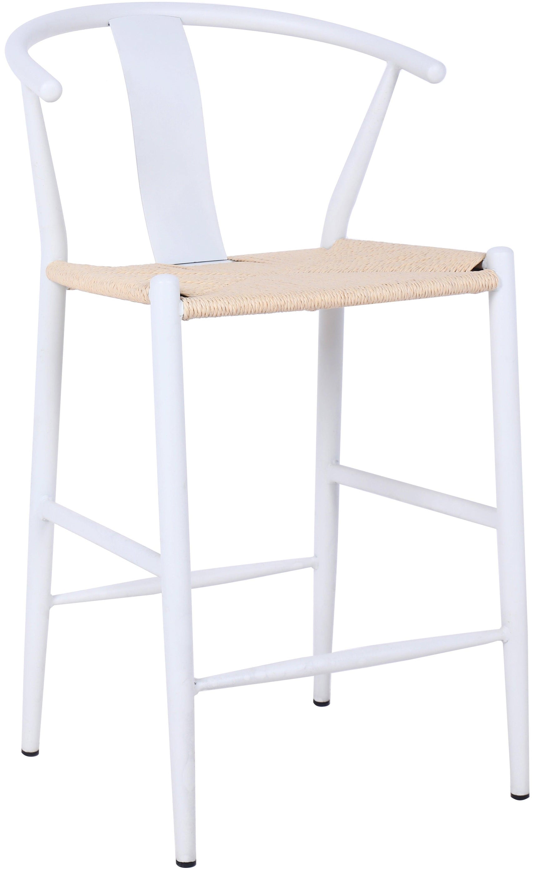 Beck White Stool - Ella Furniture
