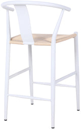 Beck White Stool - Ella Furniture