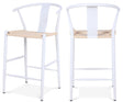 Beck White Stool - Ella Furniture