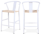 Beck White Stool - Ella Furniture