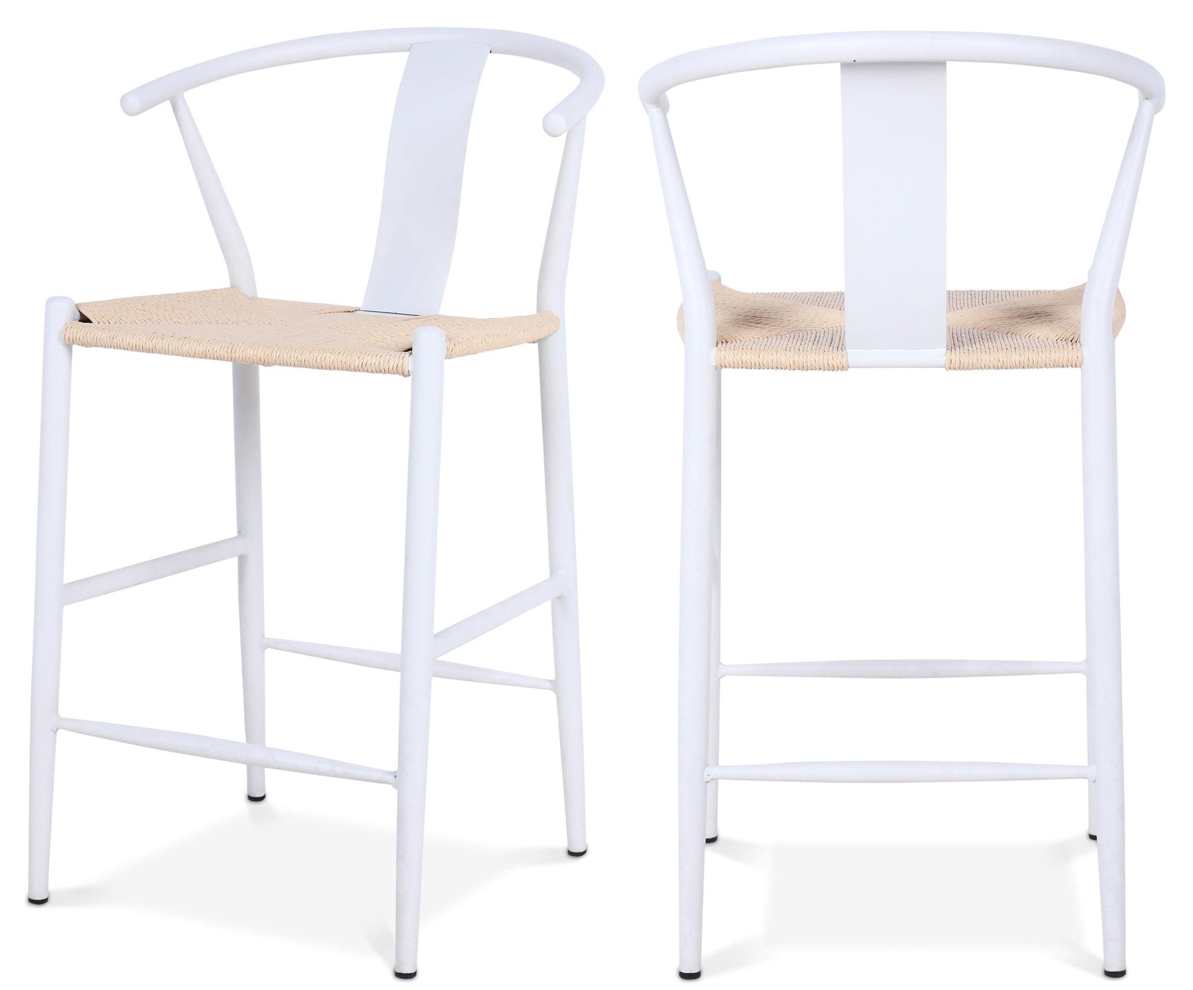 Beck White Stool - Ella Furniture