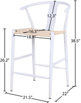 Beck White Stool - Ella Furniture