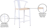 Beck White Stool - Ella Furniture