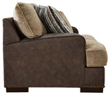 Alesbury Chocolate Velvet Loveseat - Ella Furniture