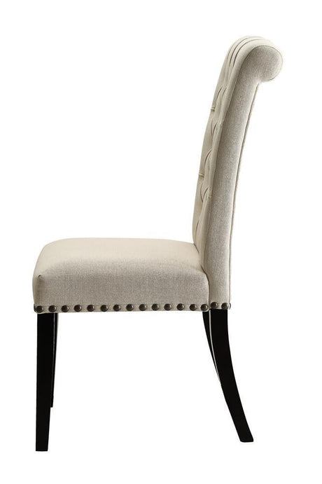 Mapleton Tufted Back Upholstered Side Chairs Beige (Set Of 2) - Ella Furniture