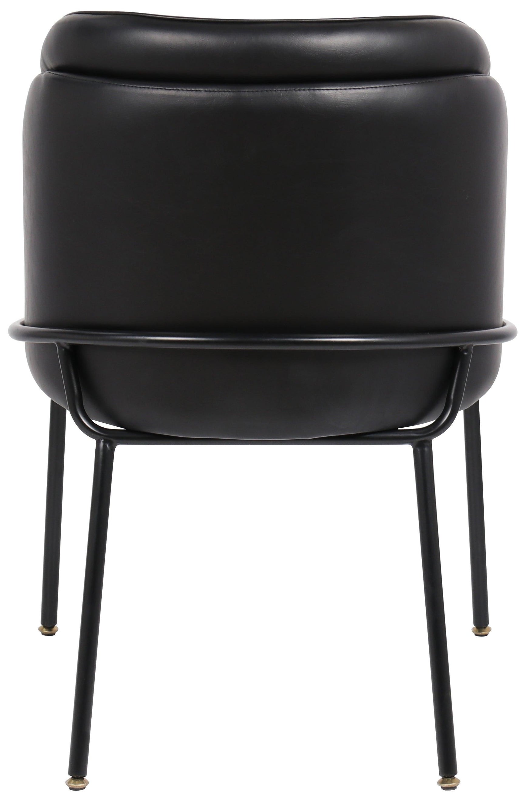 Jagger Black Faux Leather Dining Chair 883Black-c - Ella Furniture