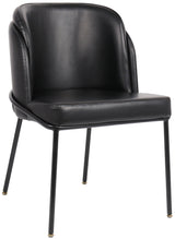 Jagger Black Faux Leather Dining Chair 883Black-c - Ella Furniture