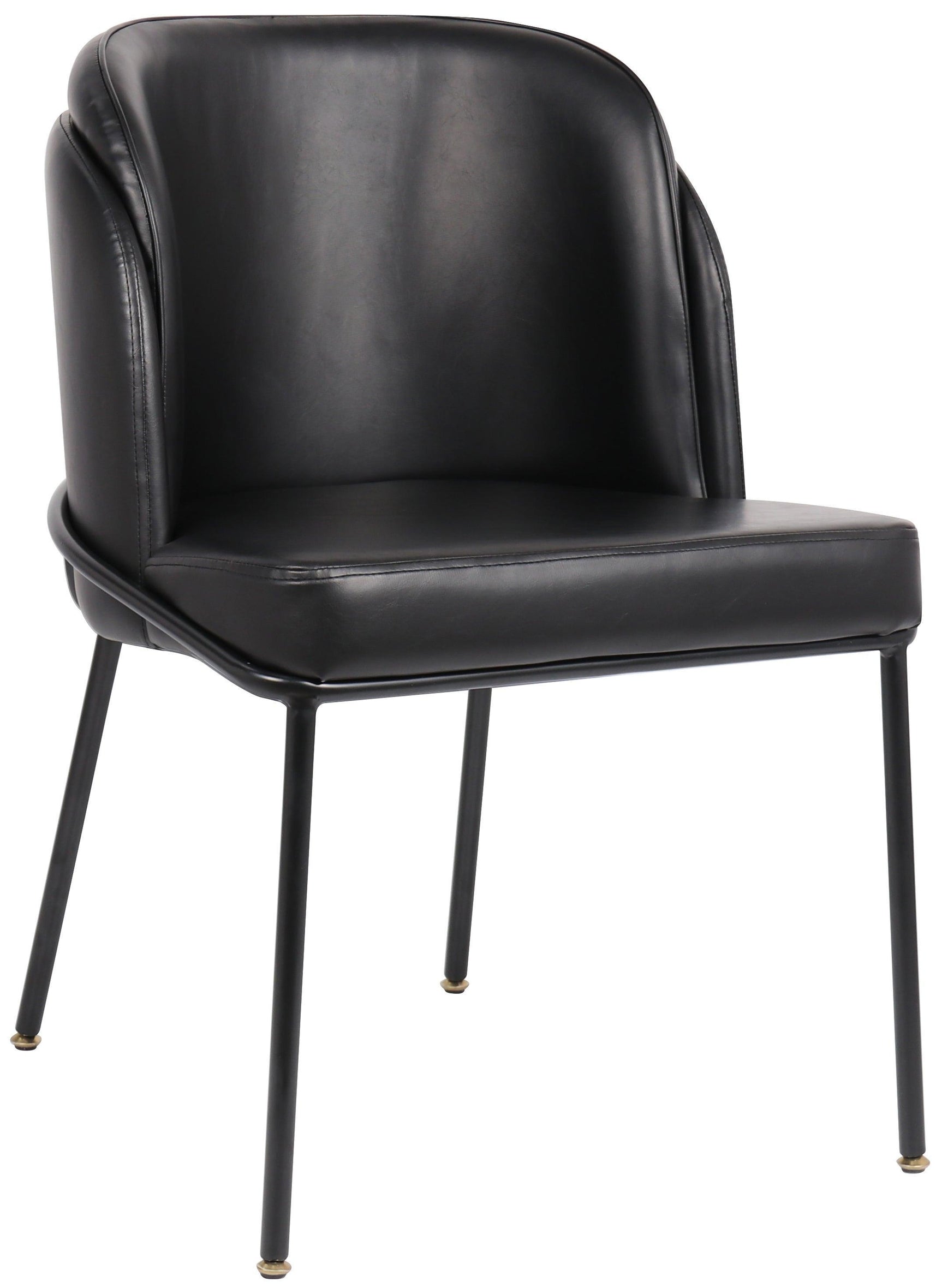 Jagger Black Faux Leather Dining Chair 883Black-c - Ella Furniture