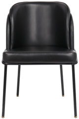 Jagger Black Faux Leather Dining Chair 883Black-c - Ella Furniture