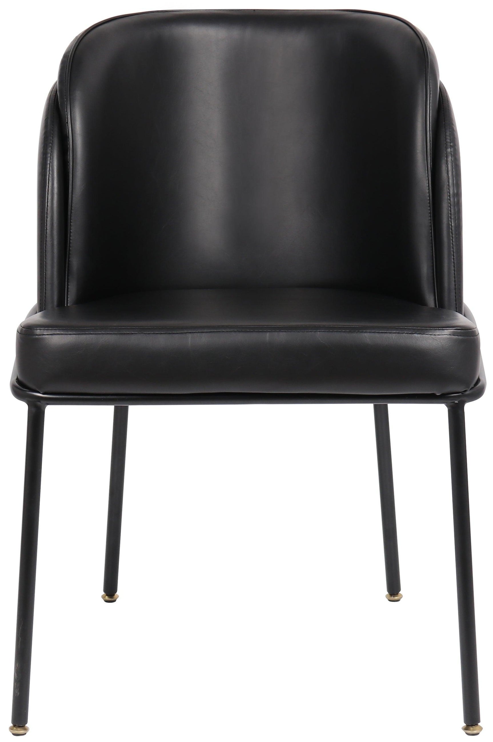 Jagger Black Faux Leather Dining Chair 883Black-c - Ella Furniture
