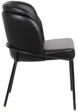 Jagger Black Faux Leather Dining Chair 883Black-c - Ella Furniture