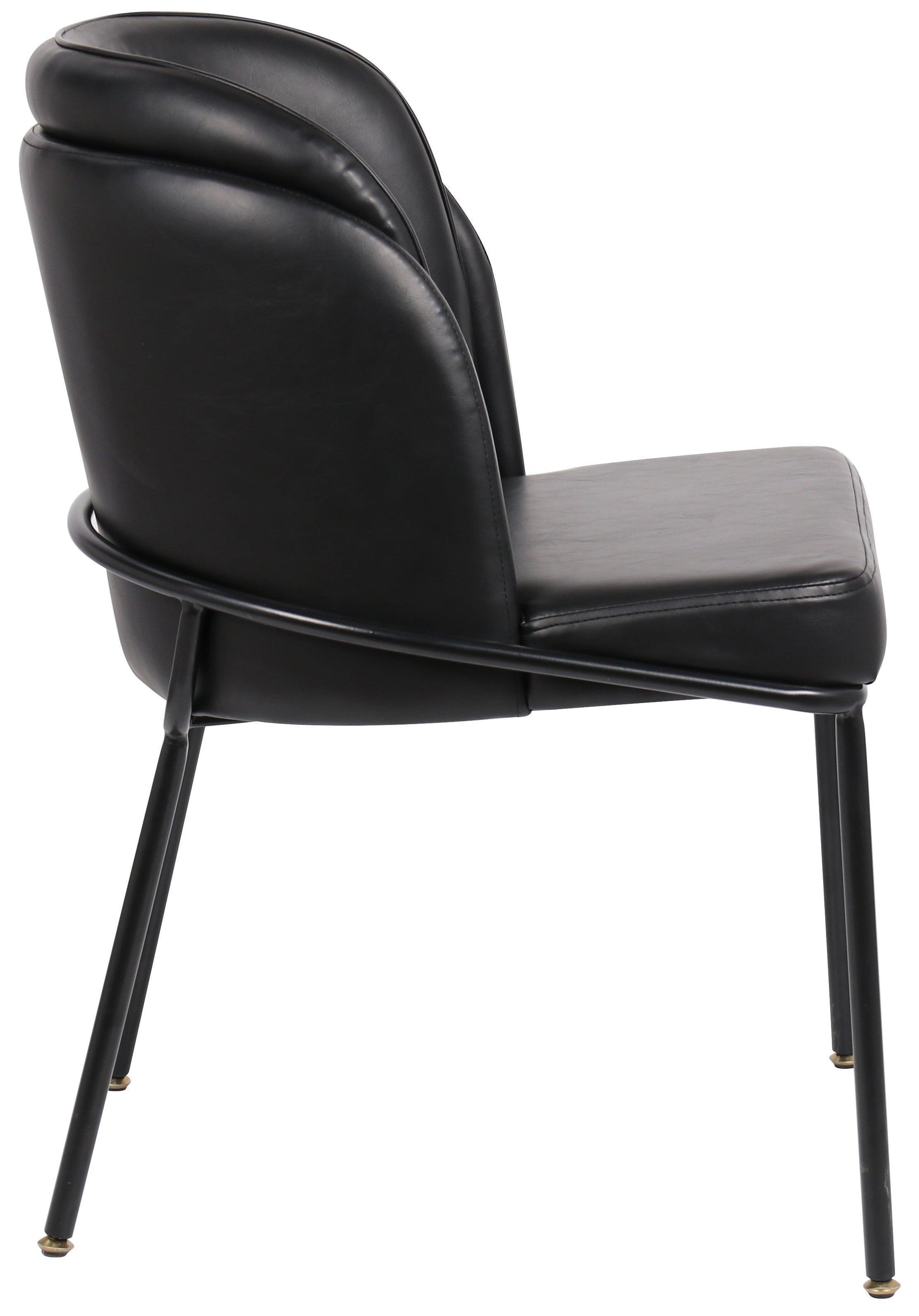 Jagger Black Faux Leather Dining Chair 883Black-c - Ella Furniture