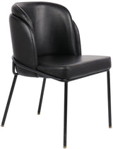 Jagger Black Faux Leather Dining Chair 883Black-c - Ella Furniture