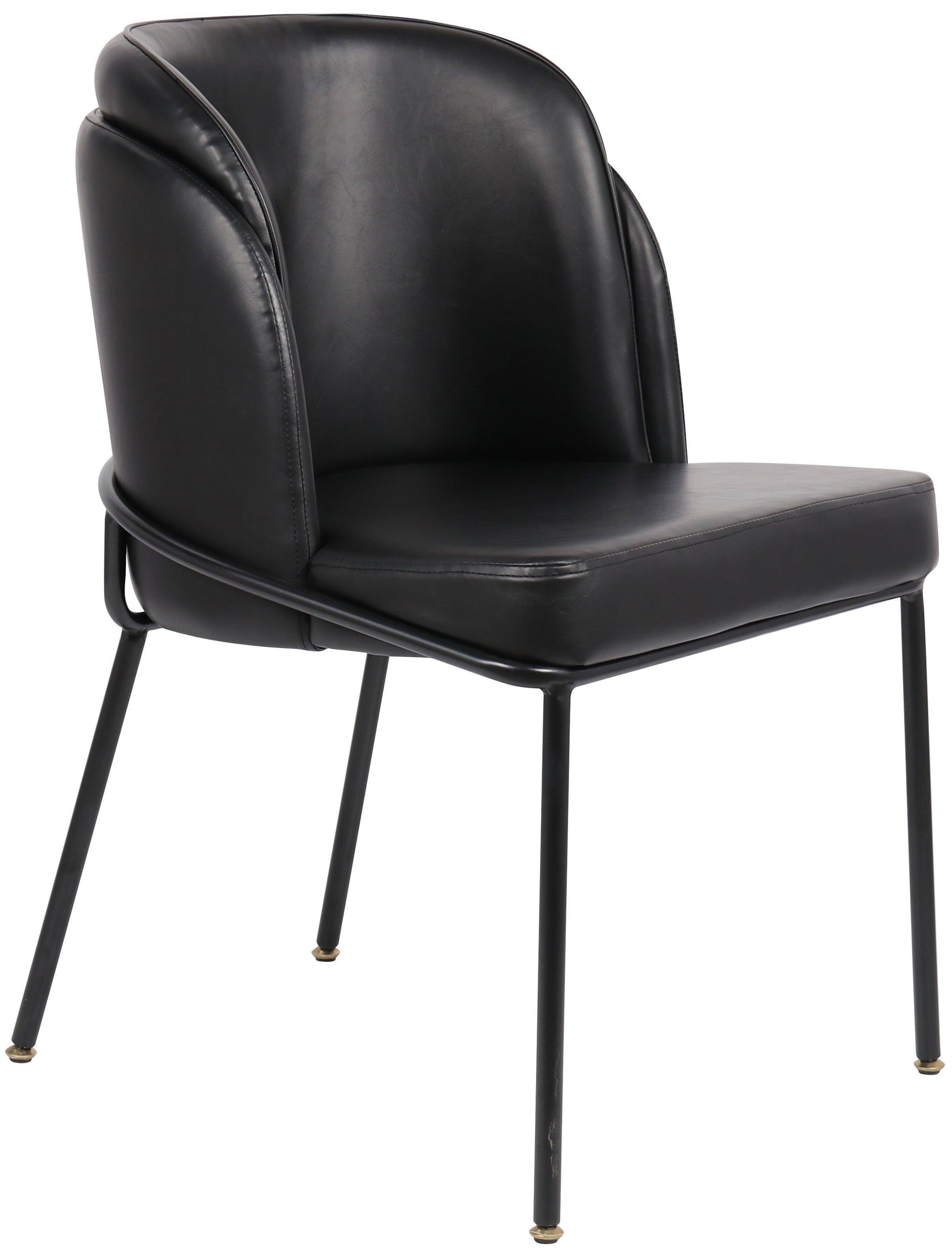 Jagger Black Faux Leather Dining Chair 883Black-c - Ella Furniture
