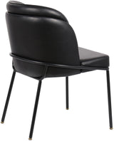 Jagger Black Faux Leather Dining Chair 883Black-c - Ella Furniture