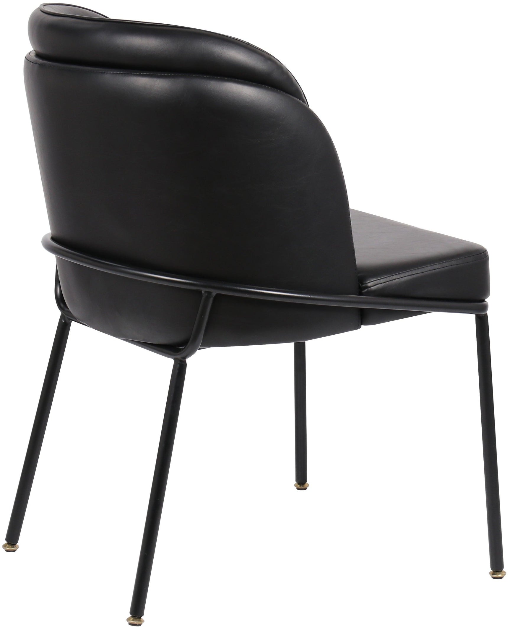 Jagger Black Faux Leather Dining Chair 883Black-c - Ella Furniture