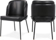 Jagger Black Faux Leather Dining Chair 883Black-c - Ella Furniture