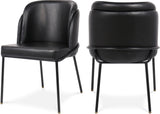 Jagger Black Faux Leather Dining Chair 883Black-c - Ella Furniture