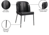 Jagger Black Faux Leather Dining Chair 883Black-c - Ella Furniture
