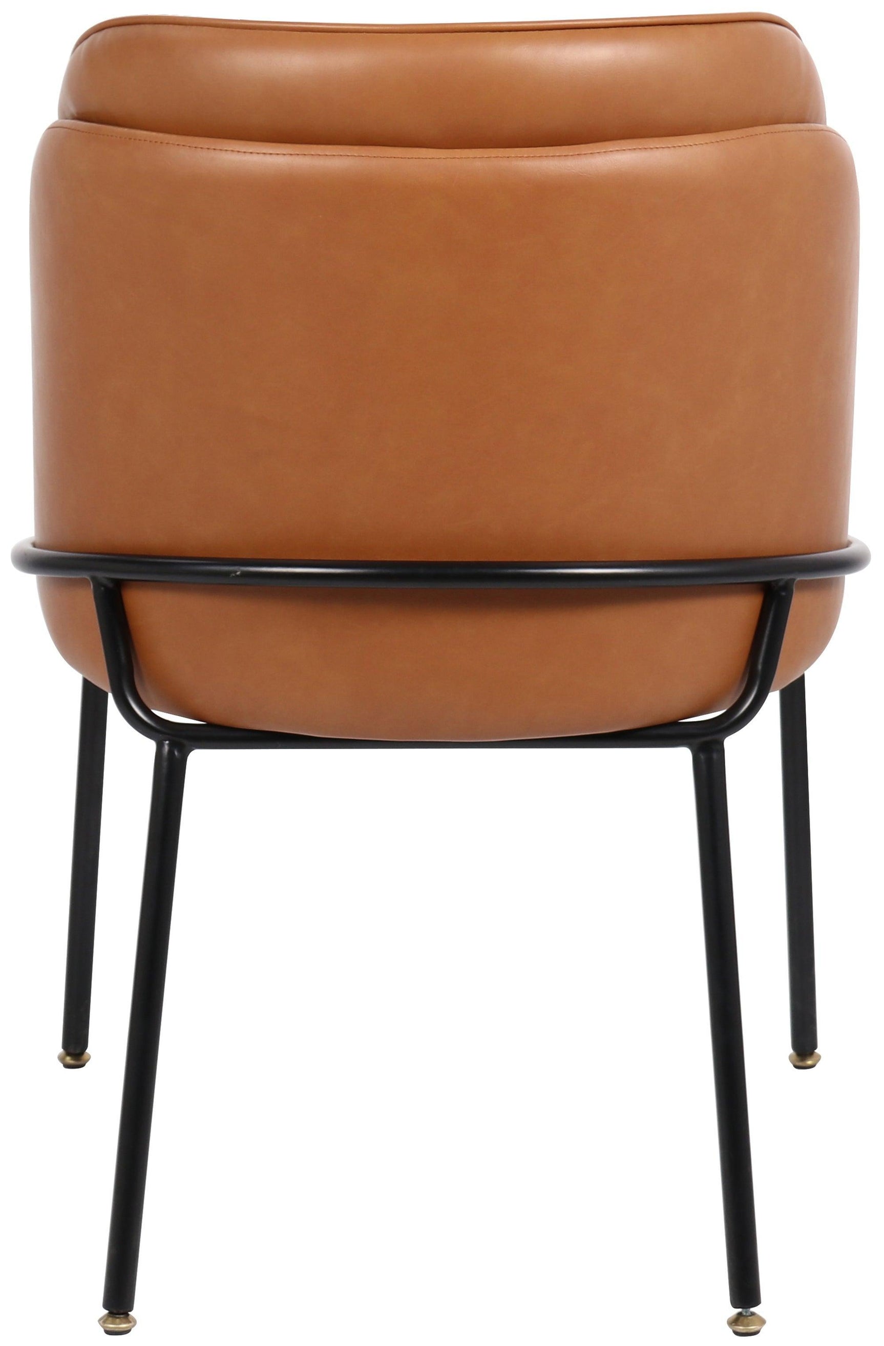 Jagger Cognac Faux Leather Dining Chair - Ella Furniture