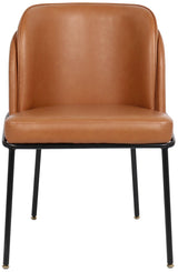 Jagger Cognac Faux Leather Dining Chair - Ella Furniture