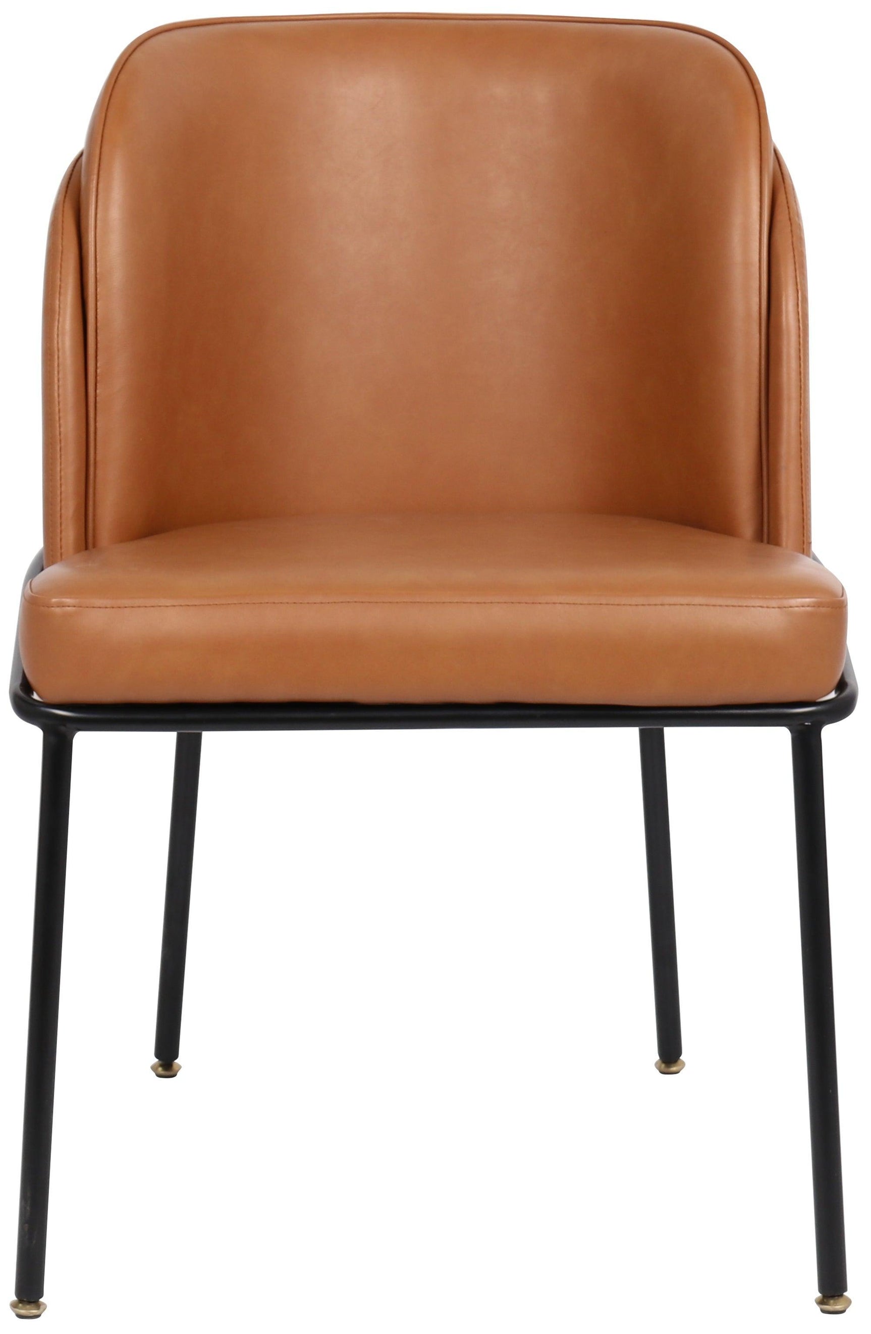 Jagger Cognac Faux Leather Dining Chair - Ella Furniture