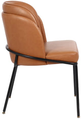 Jagger Cognac Faux Leather Dining Chair - Ella Furniture