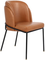 Jagger Cognac Faux Leather Dining Chair - Ella Furniture