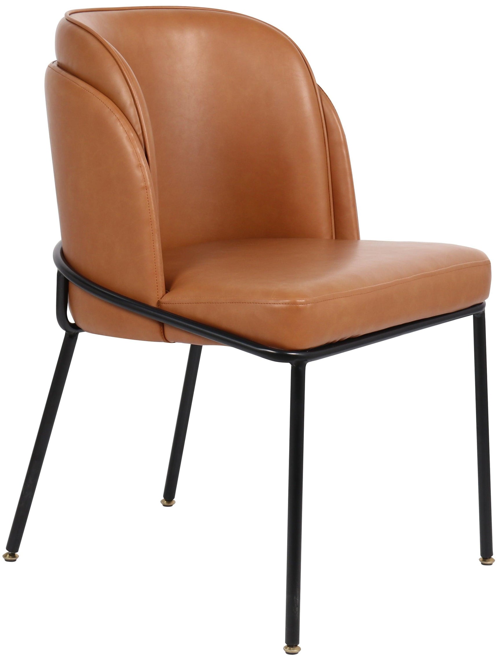 Jagger Cognac Faux Leather Dining Chair - Ella Furniture