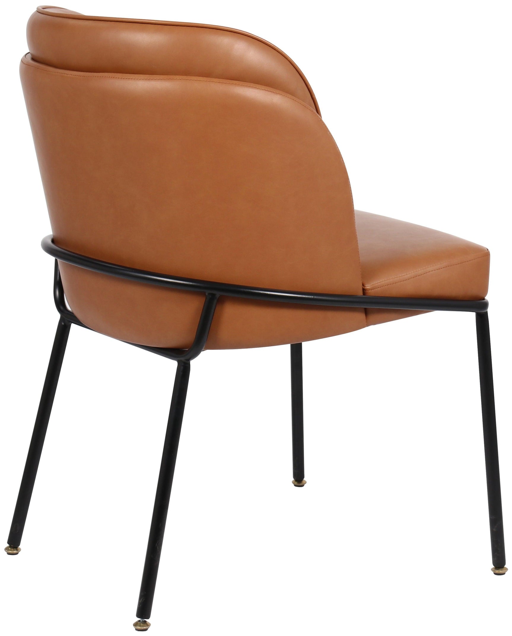 Jagger Cognac Faux Leather Dining Chair - Ella Furniture
