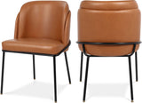 Jagger Cognac Faux Leather Dining Chair - Ella Furniture