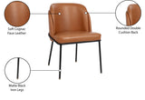 Jagger Cognac Faux Leather Dining Chair - Ella Furniture